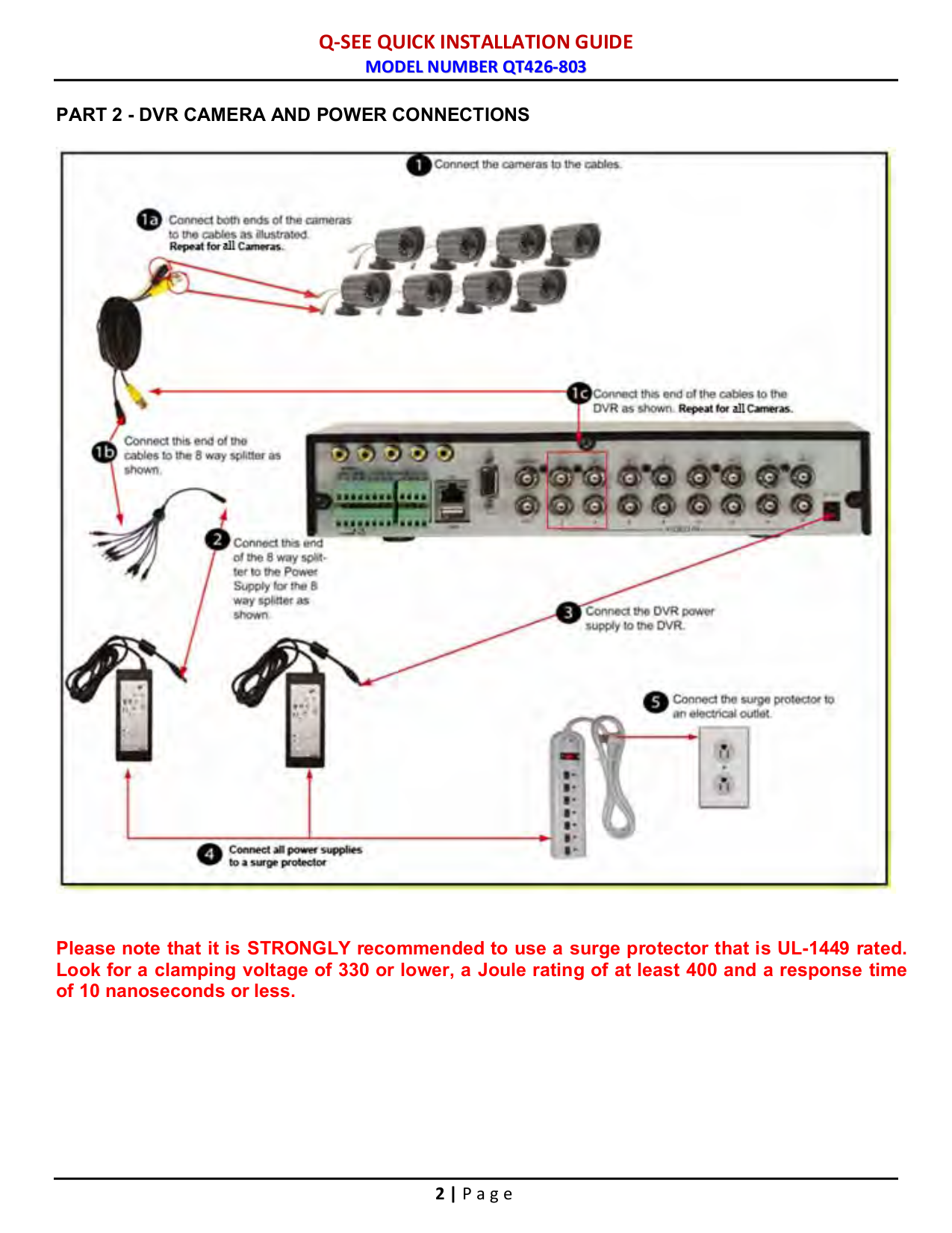 PDF manual for QSee Security Camera QSDS14273W